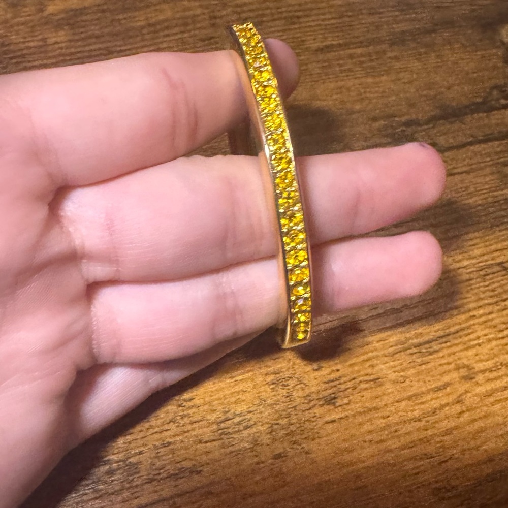 Gold Yellow Diamond Bangle Bracelet
